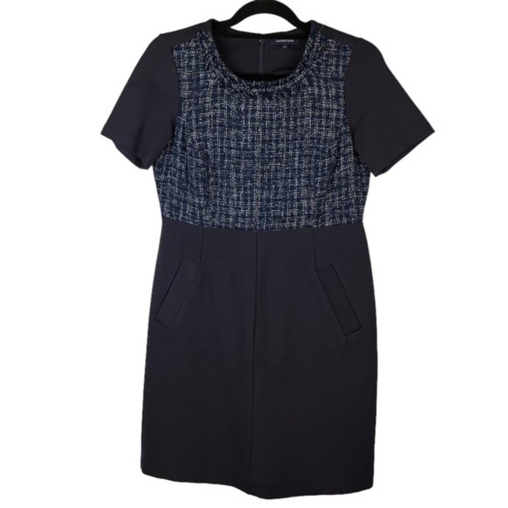 Lands’ end women’s shift dress size 10 petite navy